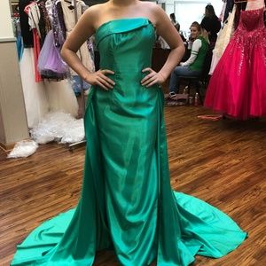 Strapless Gown with Overskirt